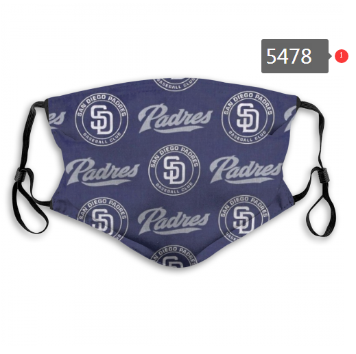 2020 MLB San Diego Padres #3 Dust mask with filter->mlb dust mask->Sports Accessory